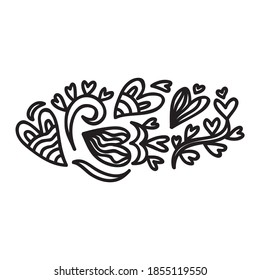 Romantic decorative element. Vector illustration