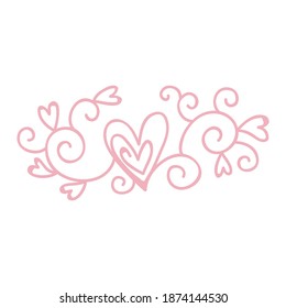 Romantic decorative element. Vector illustration