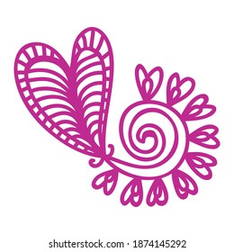Romantic decorative element. Vector illustration