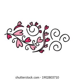 Romantic decorative element. Vector illustration