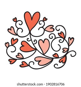 Romantic decorative element. Vector illustration