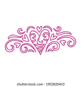Romantic decorative element. Vector illustration