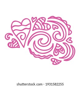 Romantic decorative element. Vector illustration