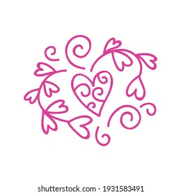 Romantic decorative element. Vector illustration