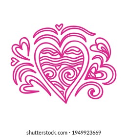 Romantic decorative element. Vector illustration