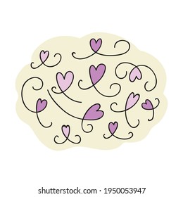 Romantic decorative element. Vector illustration