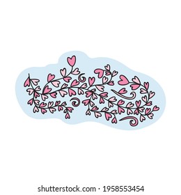 Romantic decorative element. Vector illustration