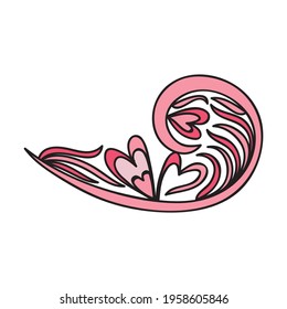 Romantic decorative element. Vector illustration