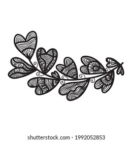 Romantic decorative element. Vector illustration