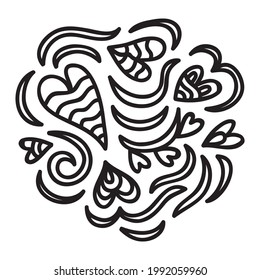 Romantic decorative element. Vector illustration
