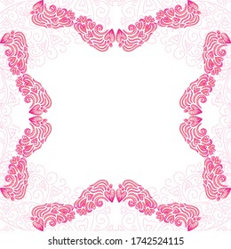 Romantic decorative pattern background of hearts. Vector illustration