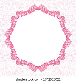 Romantic decorative pattern background of hearts. Vector illustration