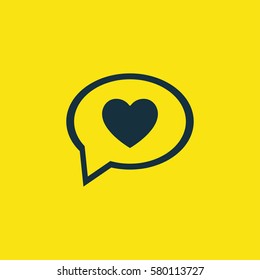 Romantic design elements isolated. Thin line version. Vector illustration. Icecream icon