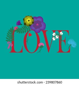 Romantic design with flowers