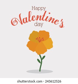 Romantic design over white background, vector illustration.