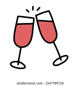 ROmantic drink - Romantic hand drawn icon set