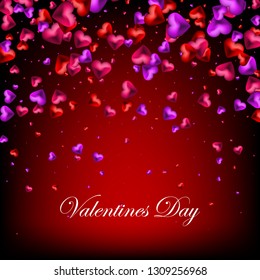 
Romantic elegant background with hearts. St. Valentine's Day