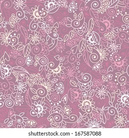 Romantic elegant floral abstract background with hearts