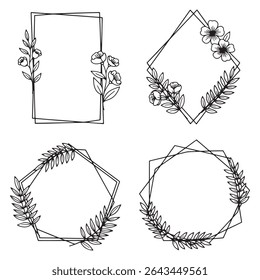 Romantic and Elegant Vintage Decorative Floral Border Vector Collection
