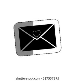 romantic envelope isolated icon