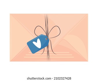 romantic envelope mail postal icon