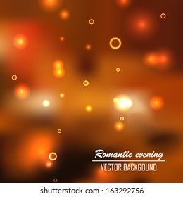 romantic evening background vector