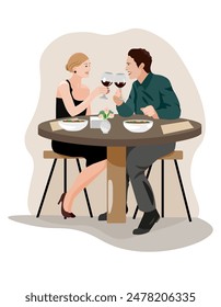 Romantic evening of a couple 