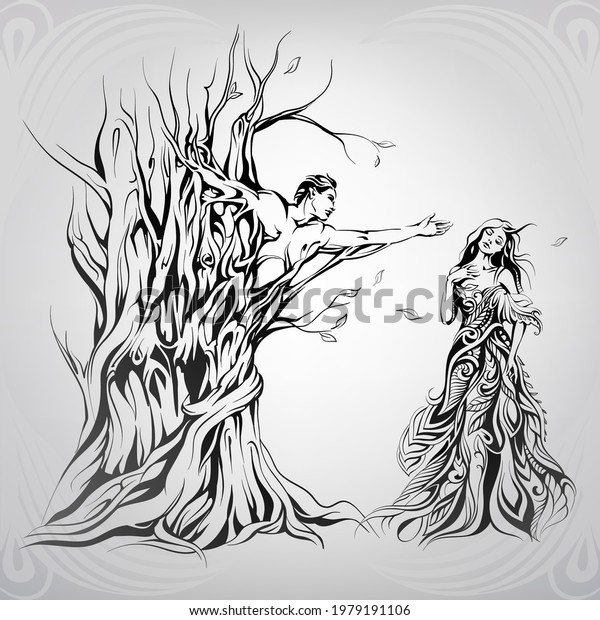 Romantic Fairy Tale Vector Illustration Stock Vector (Royalty Free ...