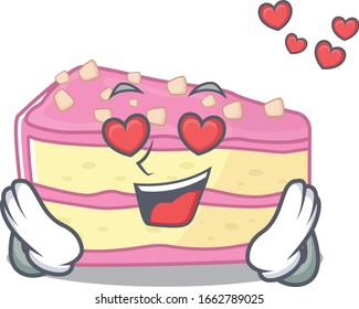 Romántico en amor fresa tarta tarta caricatura personaje