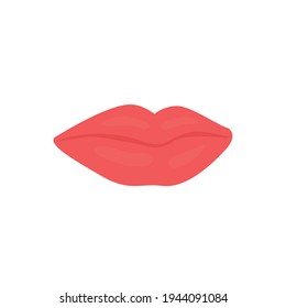 Romantic Female lips Gesture vector illustration. Sensual woman lips isolated on white background. Glamour Vector Lip. Cartoon Red lips, Sexy hot lips. Female mouth