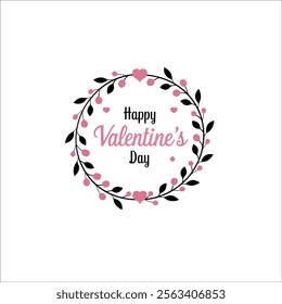 Romantic and Festive Valentine's Day Card Illustration
Valentine's Day Floral Wreath Design with Modern Aesthetics
Heart Shaped Wreath for Valentine's Day Posters and Cards
