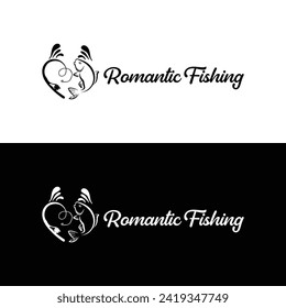 Romantic Fishing Outdoor Logo Design