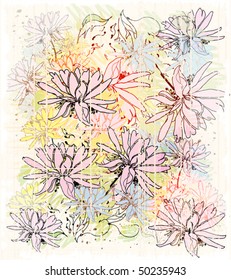 romantic floral background.eps 10