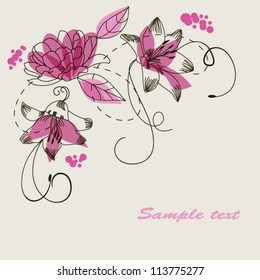 Romantic floral background