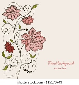 Fondo floral romántico