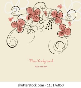Romantic floral background