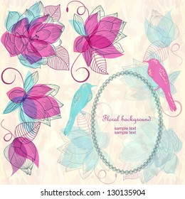 Romantic floral background
