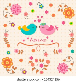 Romantic floral background