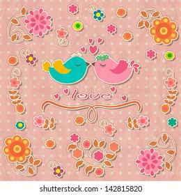 Romantic floral background