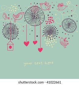 Romantic floral background
