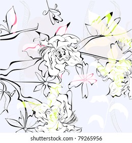 Romantic floral background