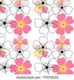 A romantic floral background. Flower. Tender Japanese daisies delicate color