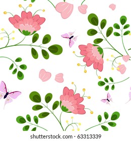 romantic floral background seamless