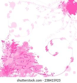 Romantic floral background with space for your text -Vector illustration 