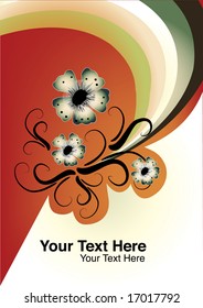 romantic floral background for text