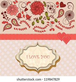 Romantic floral card