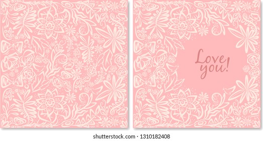 Romantic floral card
