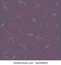 Romantic floral cartoon background in vector. 