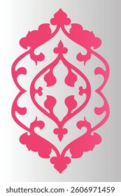 Romantic floral heart with vintage decorative pattern.	