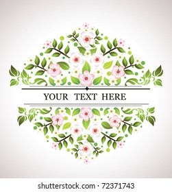 Romantic floral invitations/Vector